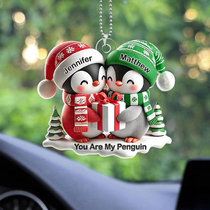 You Are My Penguin - Personalized 1-Side Car Acrylic Hanging Ornament