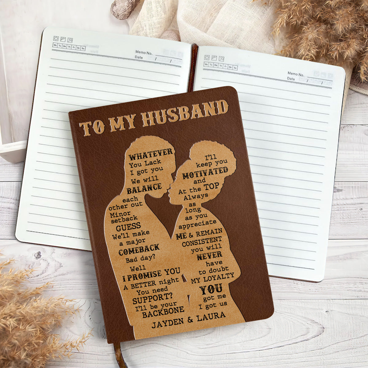 You Got Me I Got Us - Personalized Leather Cover Notebook