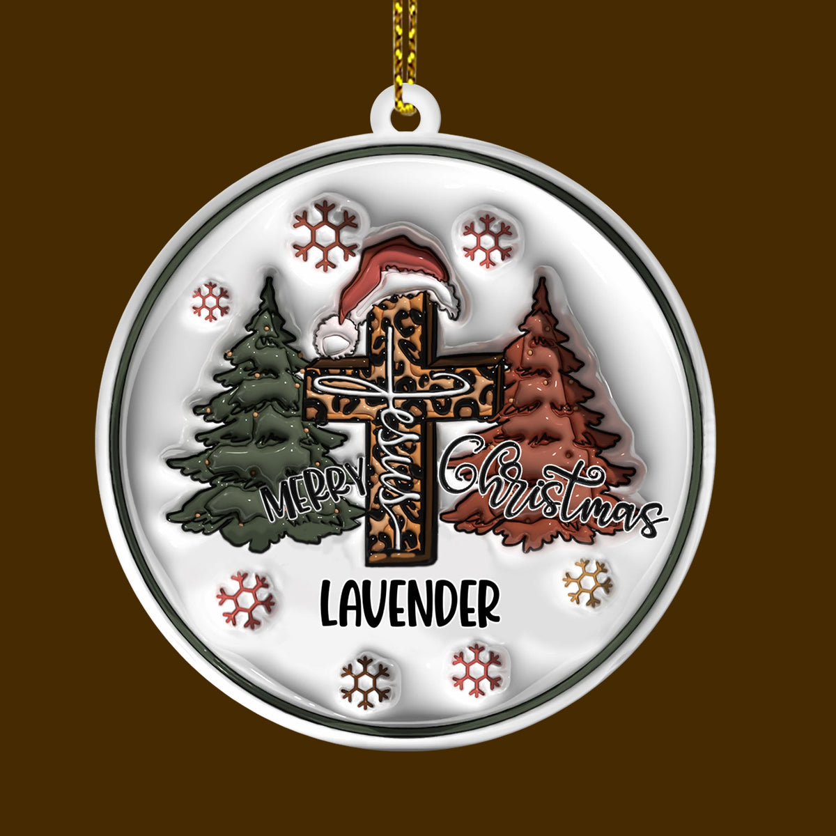 Inflated Jesus Merry Christmas - Personalized 1-Side Acrylic Ornament