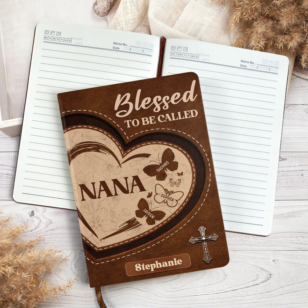 Blessed To Be Called - Personalized Leather Cover Notebook