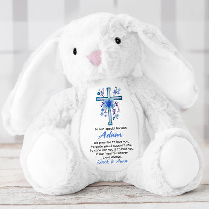 To Our Special Granddaughter Christening Day - Personalized Stuffed Bunny