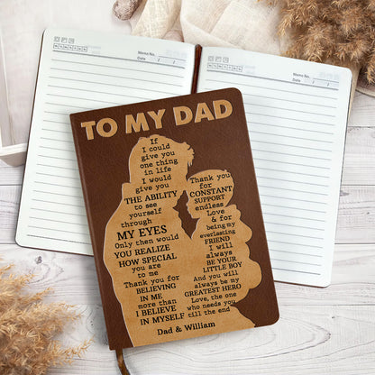 From Son I Love You Forever And Always Mom, Dad - Personalized Leather Cover Notebook