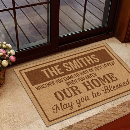 May You Be Blessed - Personalized Doormat FCDMLEH1808TA