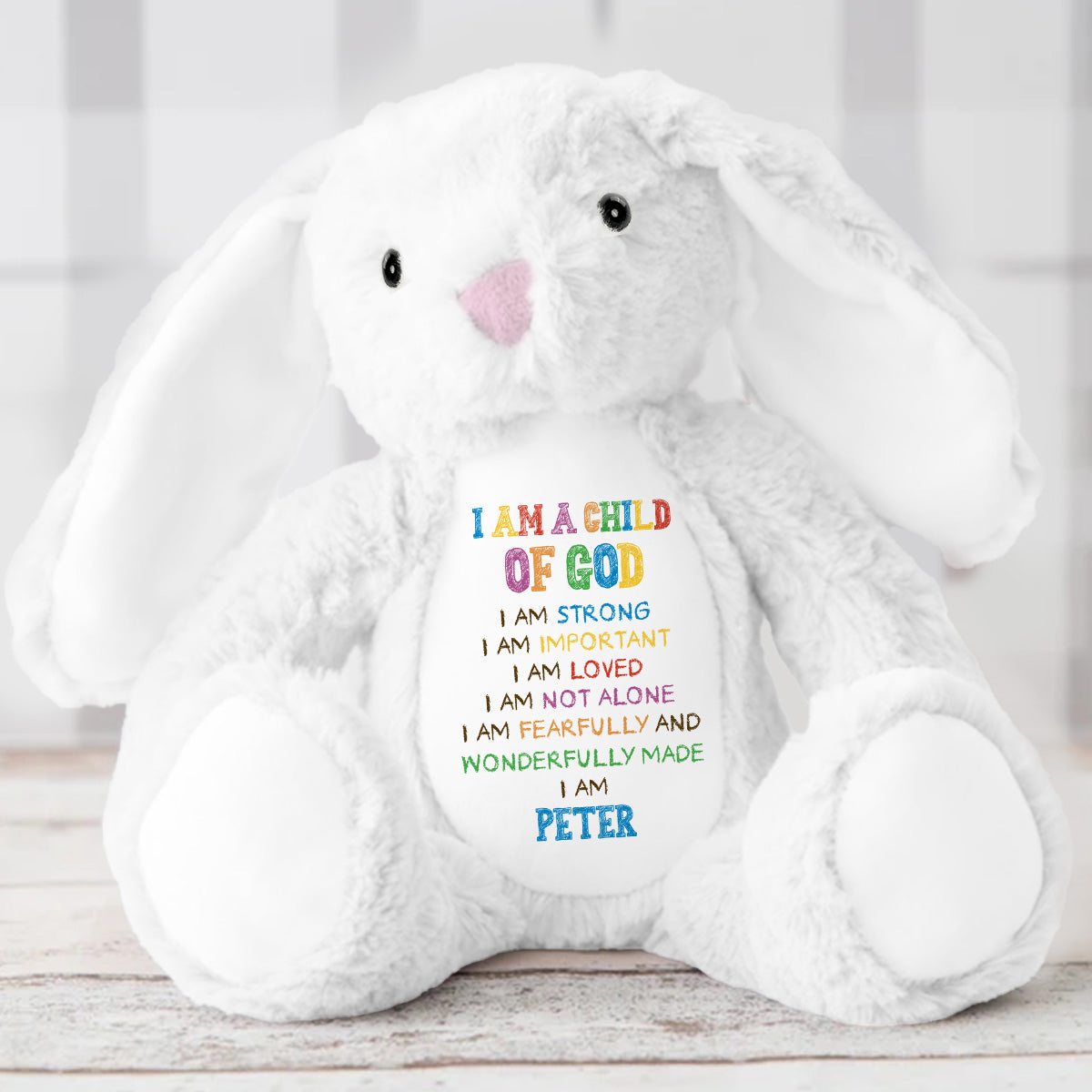 Baby Affirmations - Personalized Stuffed Bunny