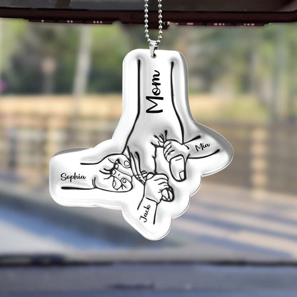 Gift For Mom, Grandma Inflated Effect - Personalized 1-Side Car Acrylic Hanging Ornament