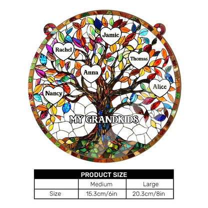 Family Tree - Personalized Window Hanging Suncatcher