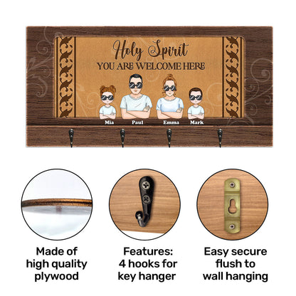 Holy Spirit You Are Welcome Here - Personalized Key Holder FCUWKHCSLET1625L