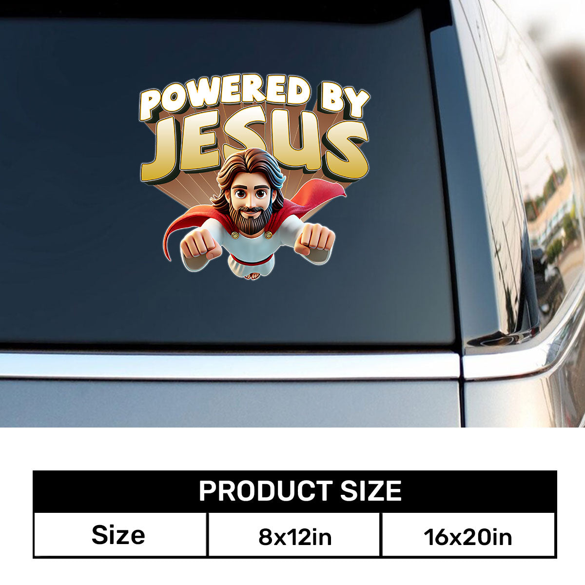 Powered By Jesus - Sticker