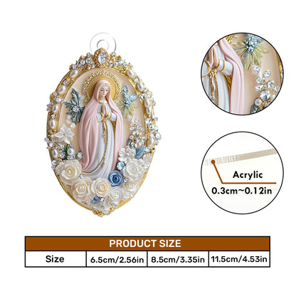 Holy Grace Virgin Mary - 1-Side Car Acrylic Hanging Ornament