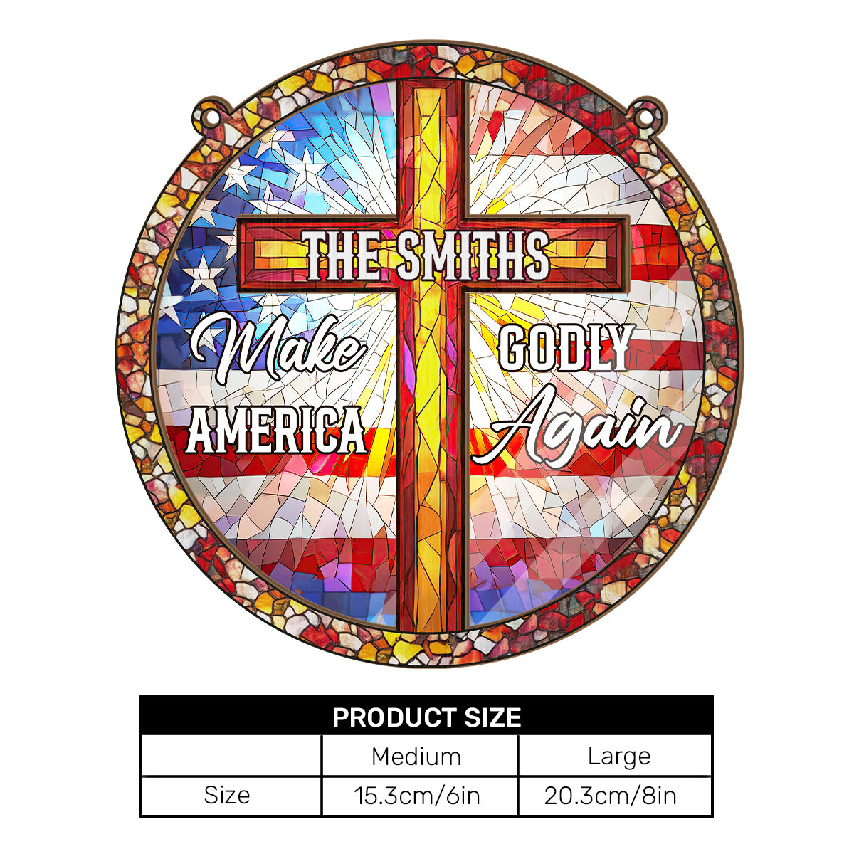 Make America Pray Again - Personalized Window Hanging Suncatcher