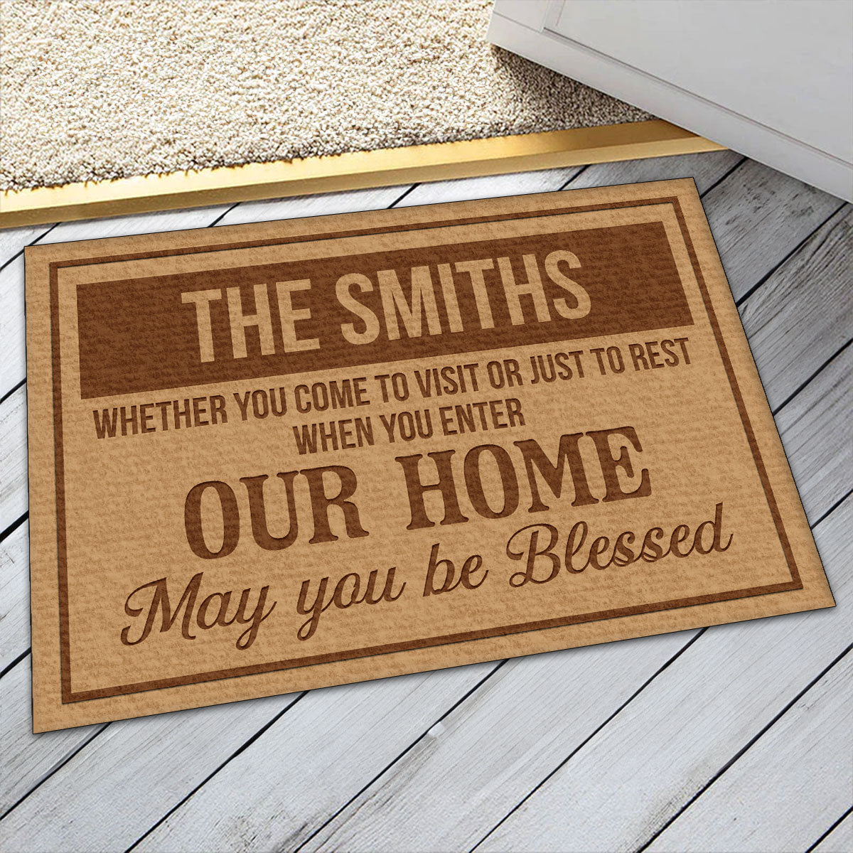 May You Be Blessed - Personalized Doormat FCDMLEH1808TA