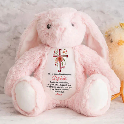 To Our Special Granddaughter Christening Day - Personalized Stuffed Bunny