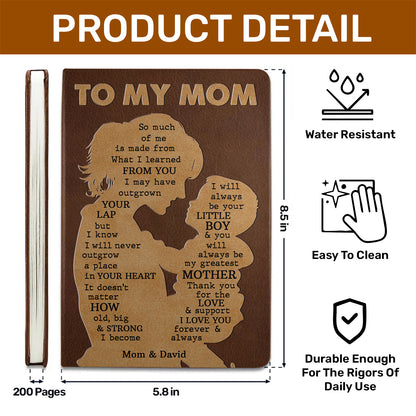 From Son I Love You Forever And Always Mom, Dad - Personalized Leather Cover Notebook