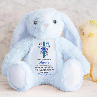 To Our Special Granddaughter Christening Day - Personalized Stuffed Bunny