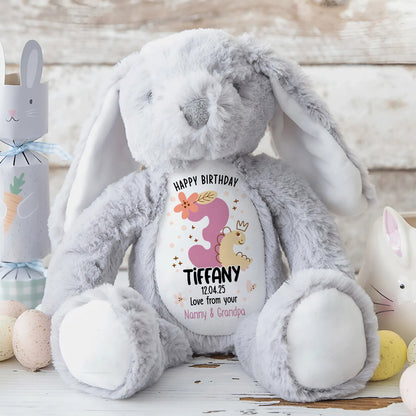 First Birthday Gift - Personalized Stuffed Bunny