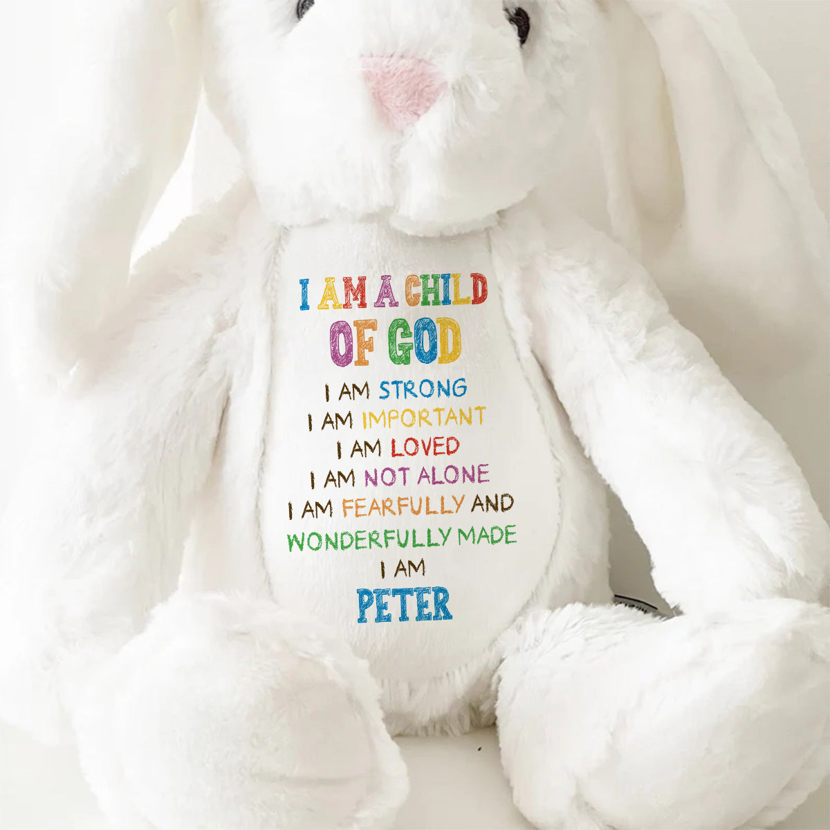 Baby Affirmations - Personalized Stuffed Bunny