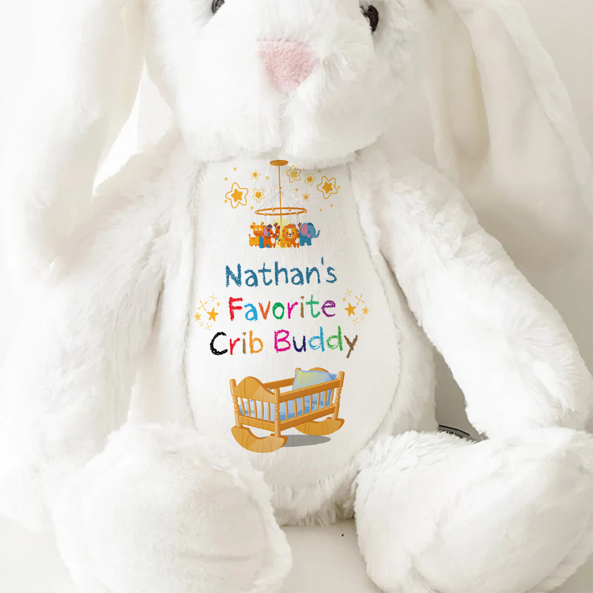 My Favorite Crib Buddy - Personalized Stuffed Bunny