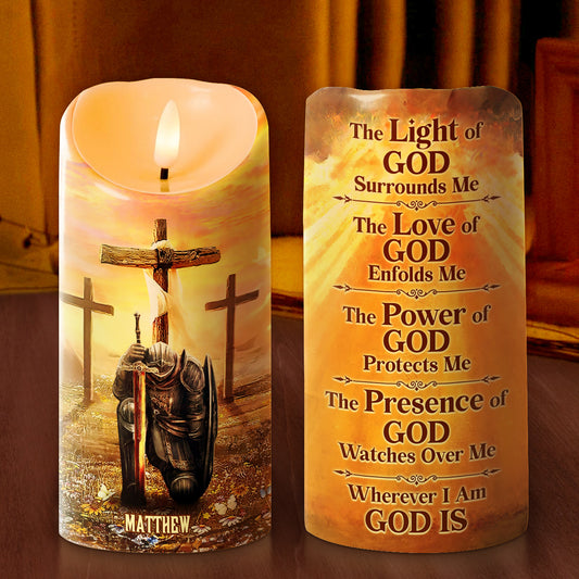 Prayer For Protection - Personalized Flameless LED Candle