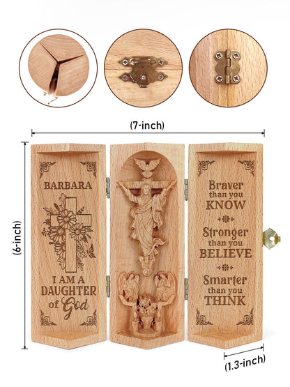 Daughter Of God - Openable Wooden Cylinder Sculpture of Jesus Christ