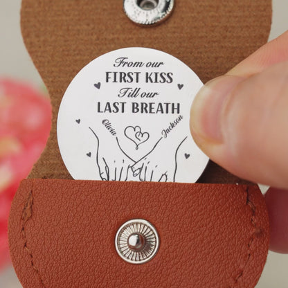 From First Kiss To Forever Version 2 - Personalized Pocket Hug