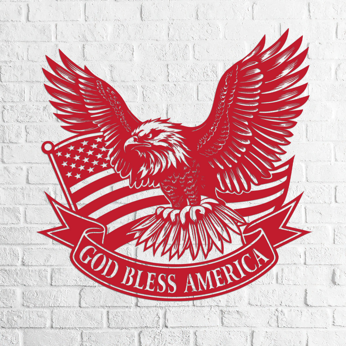 God Bless America -  Metal Wall Art Sign