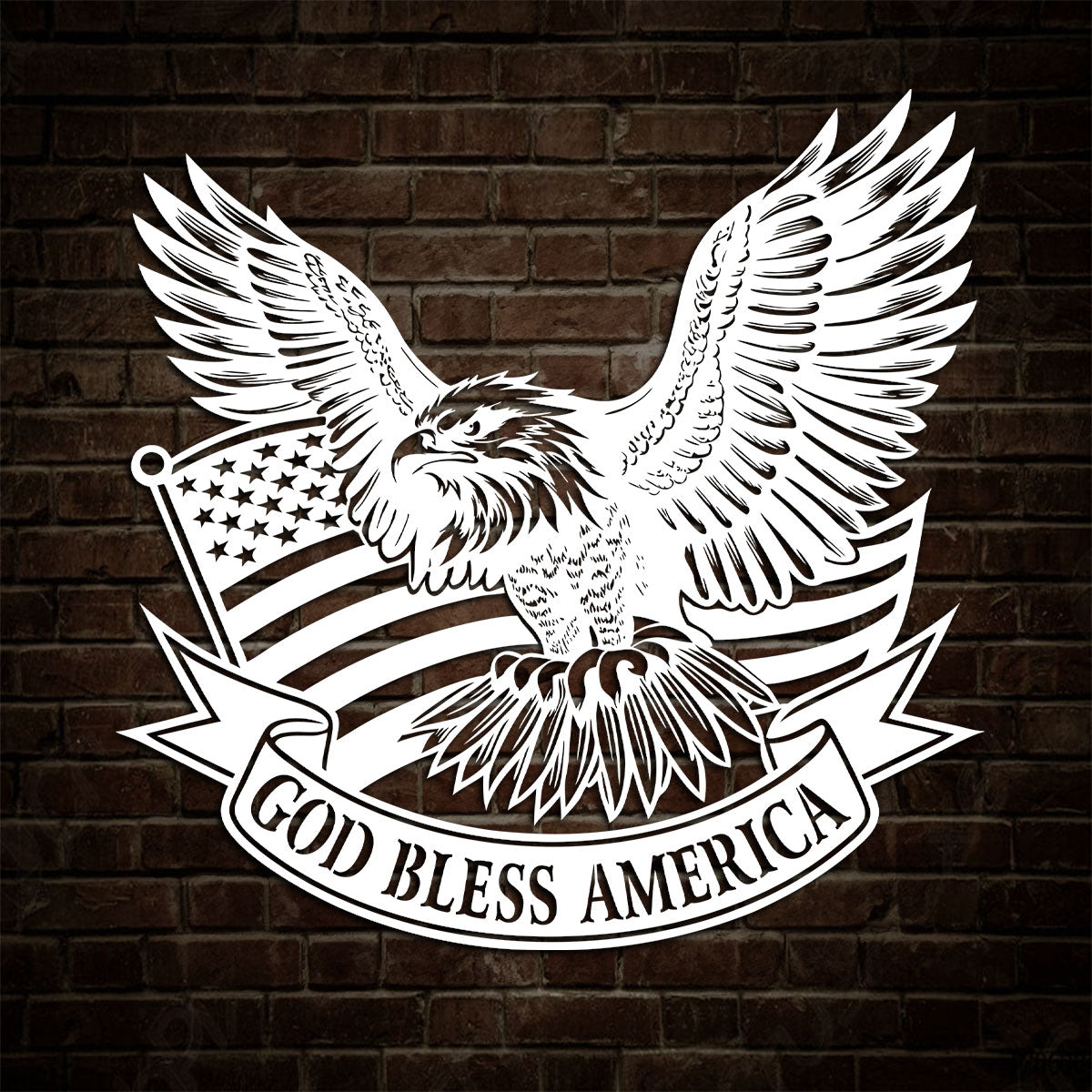 God Bless America -  Metal Wall Art Sign
