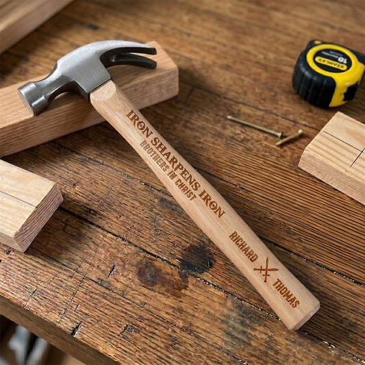 Iron Sharpens Iron - Personalized Wooden Hammer