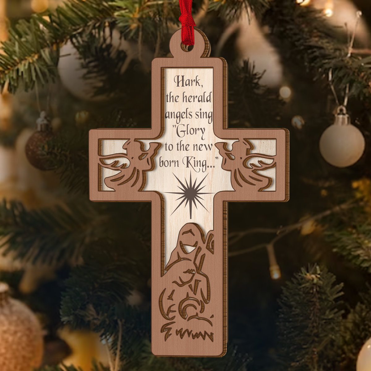 Prophecy Fulfilled - Personalized 2-Layered Wooden Ornament