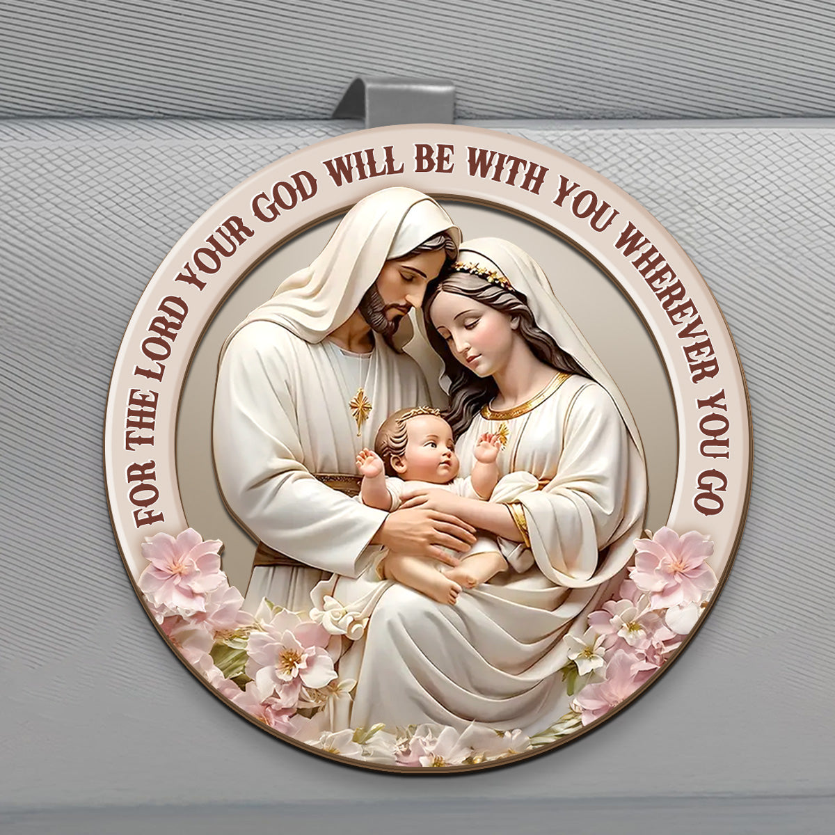 God Is With You Wherever You Go - Car Visor Clip