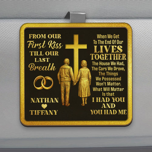 From Our First Kiss - Personalized Car Visor Clip