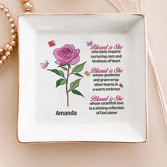 Blessed Is She - Personalized Jewelry Dish