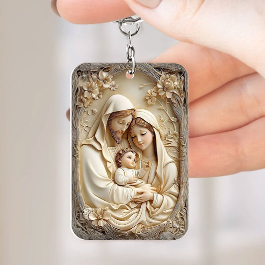 Vintage Inspired Holy Family - Acrylic Keychain