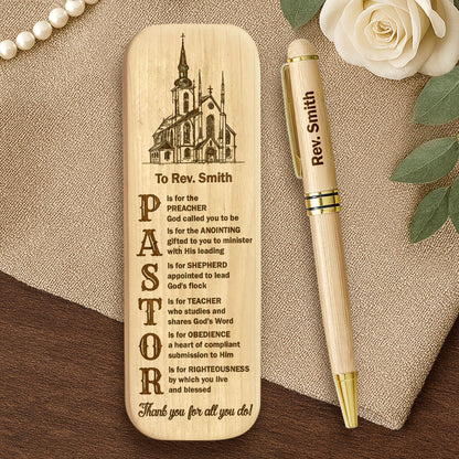 Blessings Of A Shepherd - Personalized Wooden Pen Set