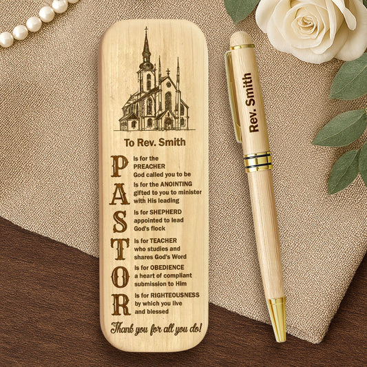 Blessings Of A Shepherd - Personalized Wooden Pen Set