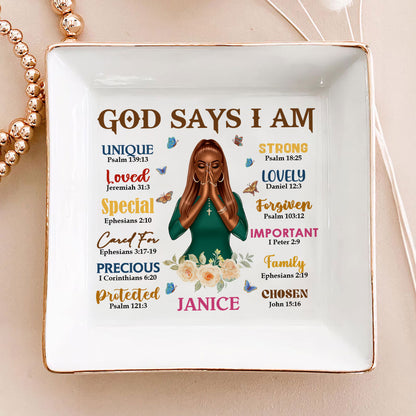 God Says I Am - Personalized Jewelry Dish FCJDLEHA1919D