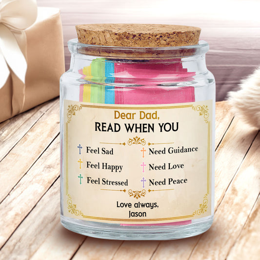 Dad Affirmations - Personalized Bible Verse Jar For Dad