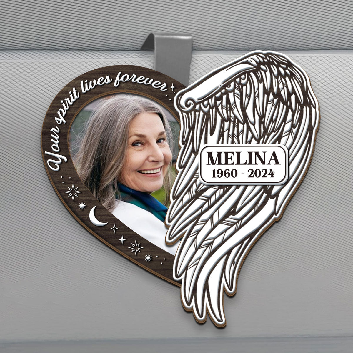 Always In Our Hearts - Personalized Car Visor Clip