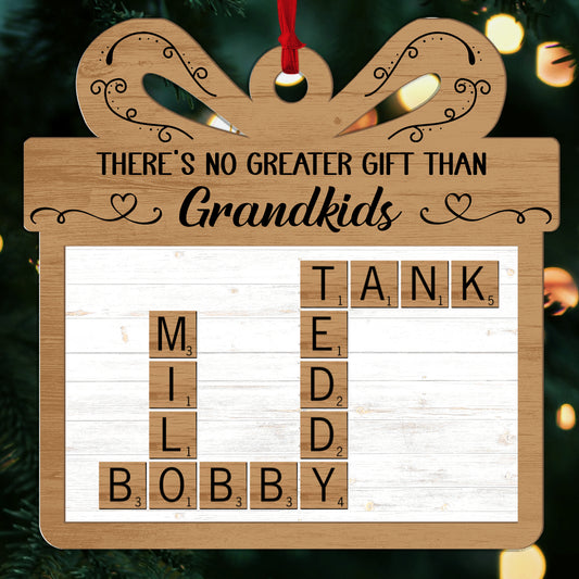 There Is No Greater Gift Than Family, Friends - Personalized Wood & Acrylic Ornament