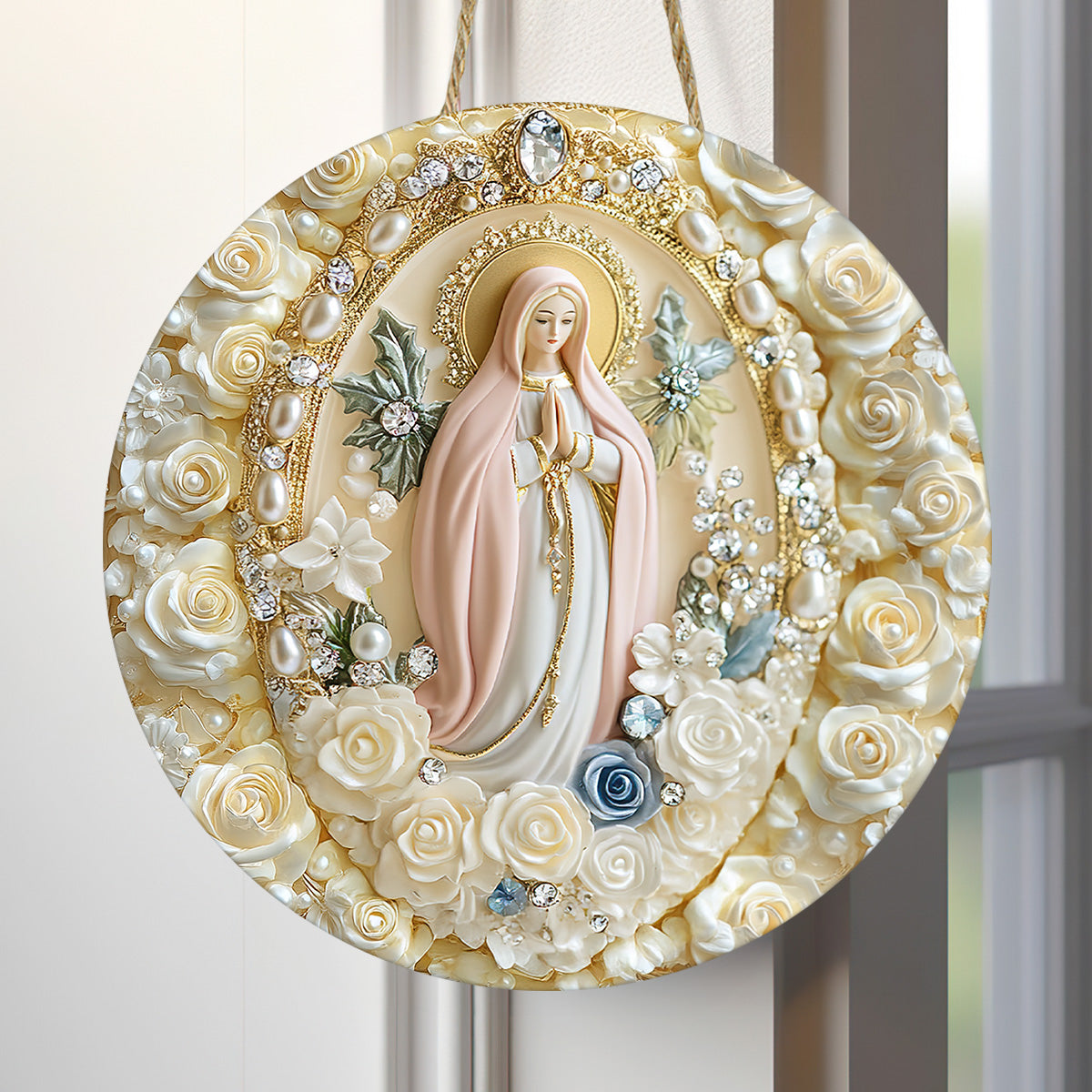 Holy Grace Virgin Mary - Wooden Sign