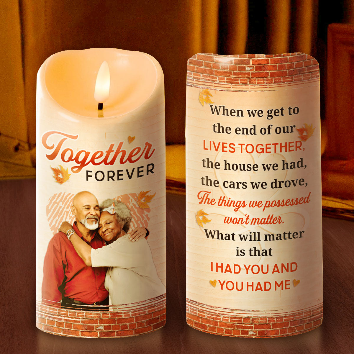 Together Forever Couple - Personalized Flameless LED Candle