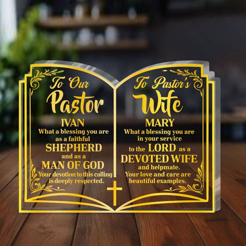 Anchored In Christ - Personalized Custom Shaped Squared Acrylic Plaque