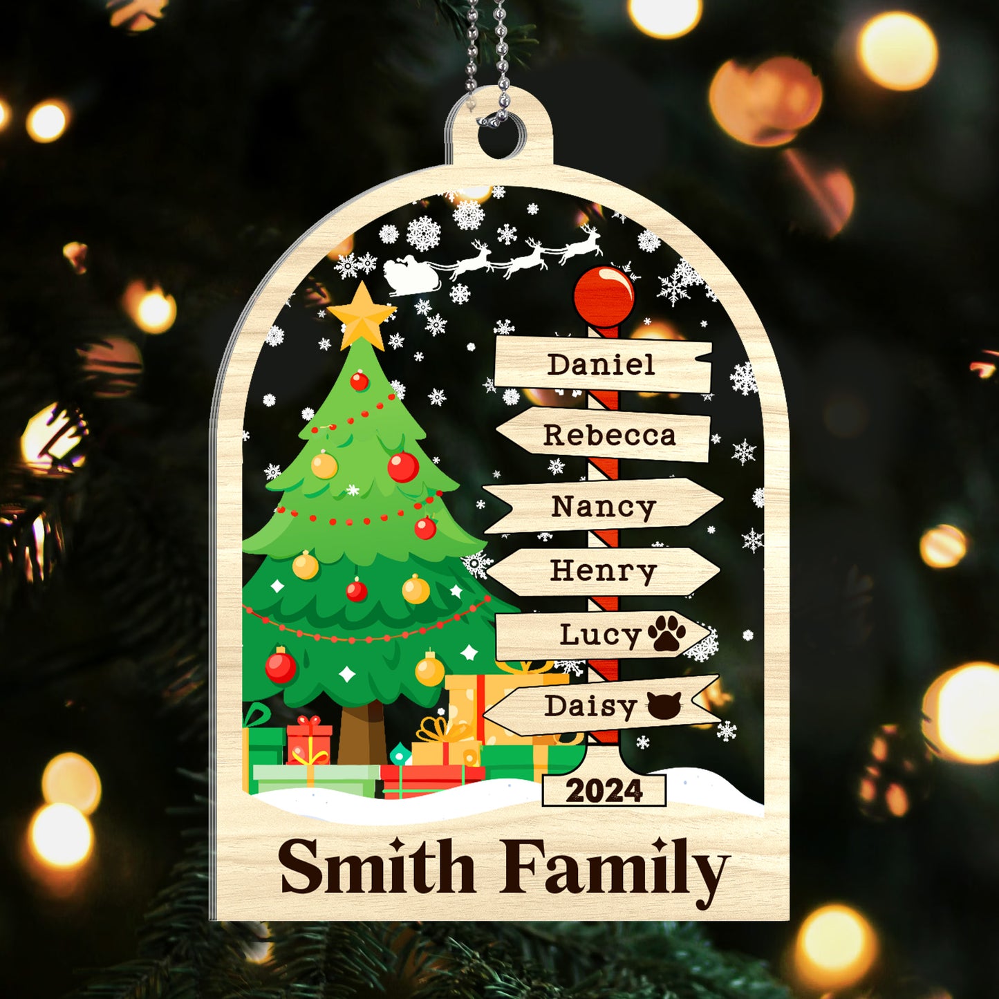 Family 2024 - Personalized 1-Side Acrylic Ornament FCACOLETN2213TA