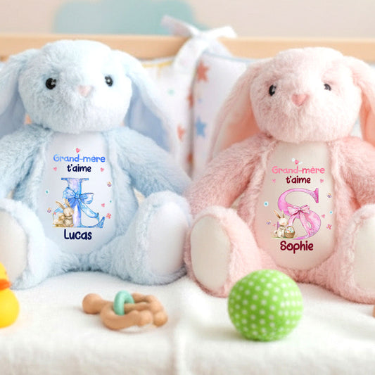 Grand-mère T'aime - Personalized Stuffed Bunny