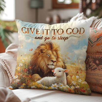 Give It To God And Go To Sleep - Crystal Velvet Pillow