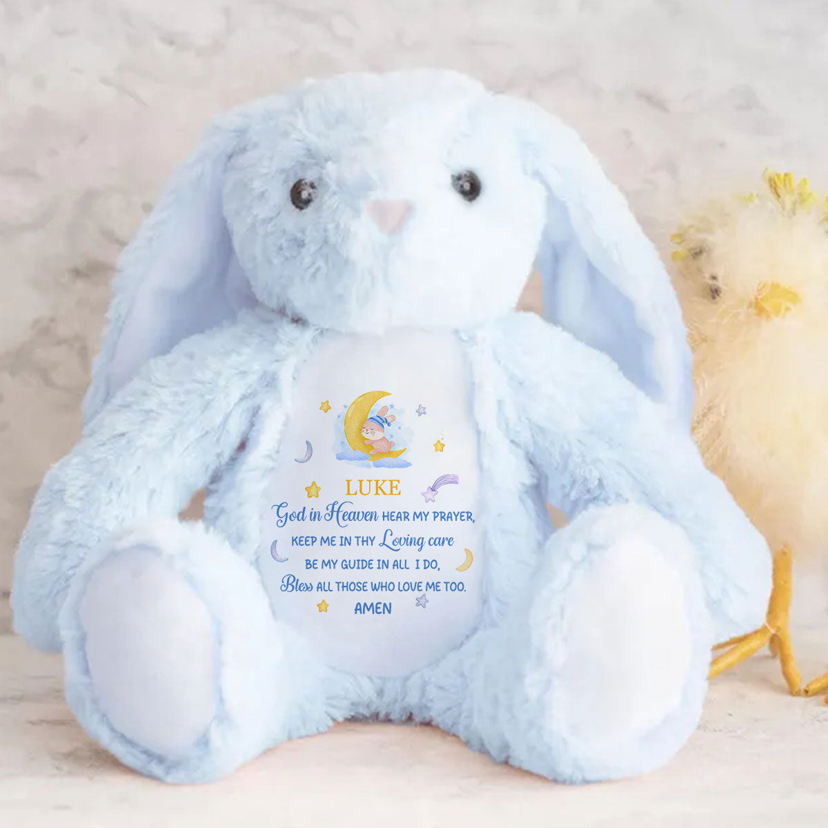 Kid's Prayers Everyday - Personalized Stuffed Bunny