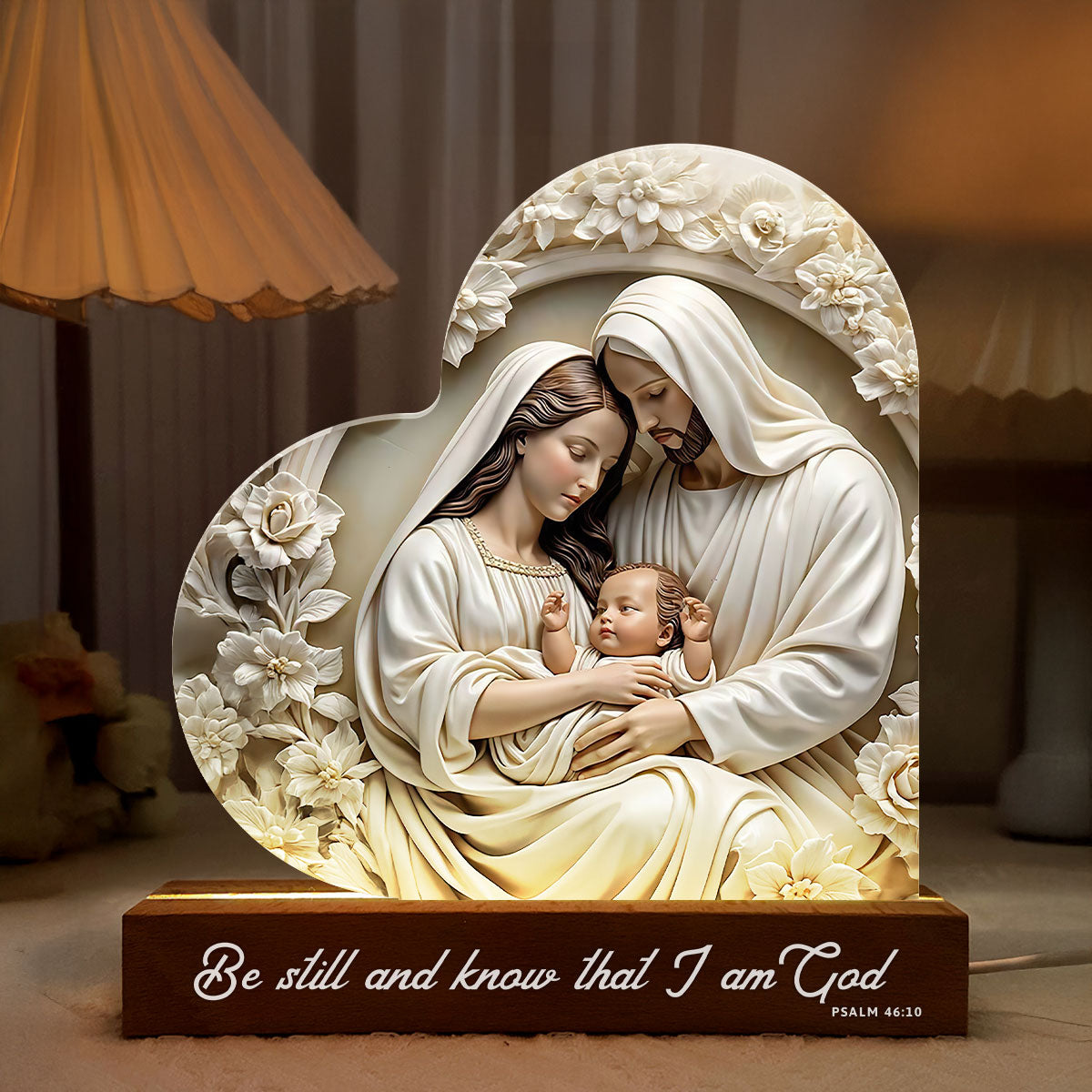 Holy Family - Personalized Acrylic Plaque Night Light