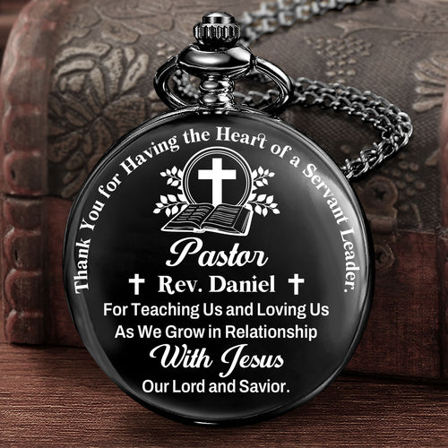 Thank You Pastor - Personalized Pocket Watch