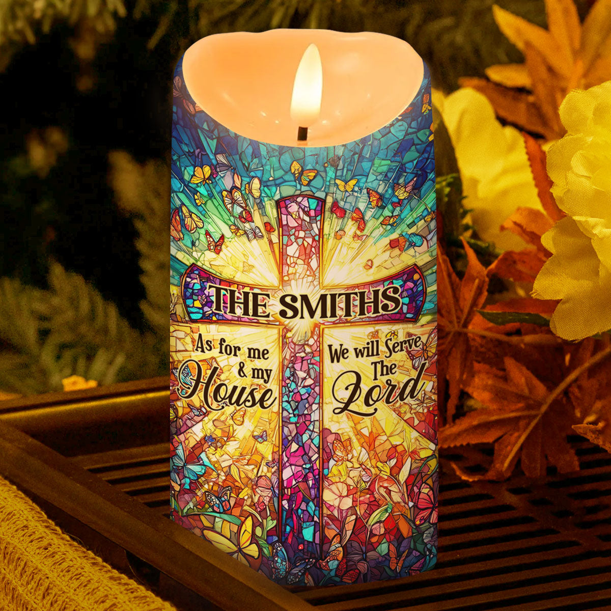 Faithful Home Prayer - Personalized Flameless LED Candle