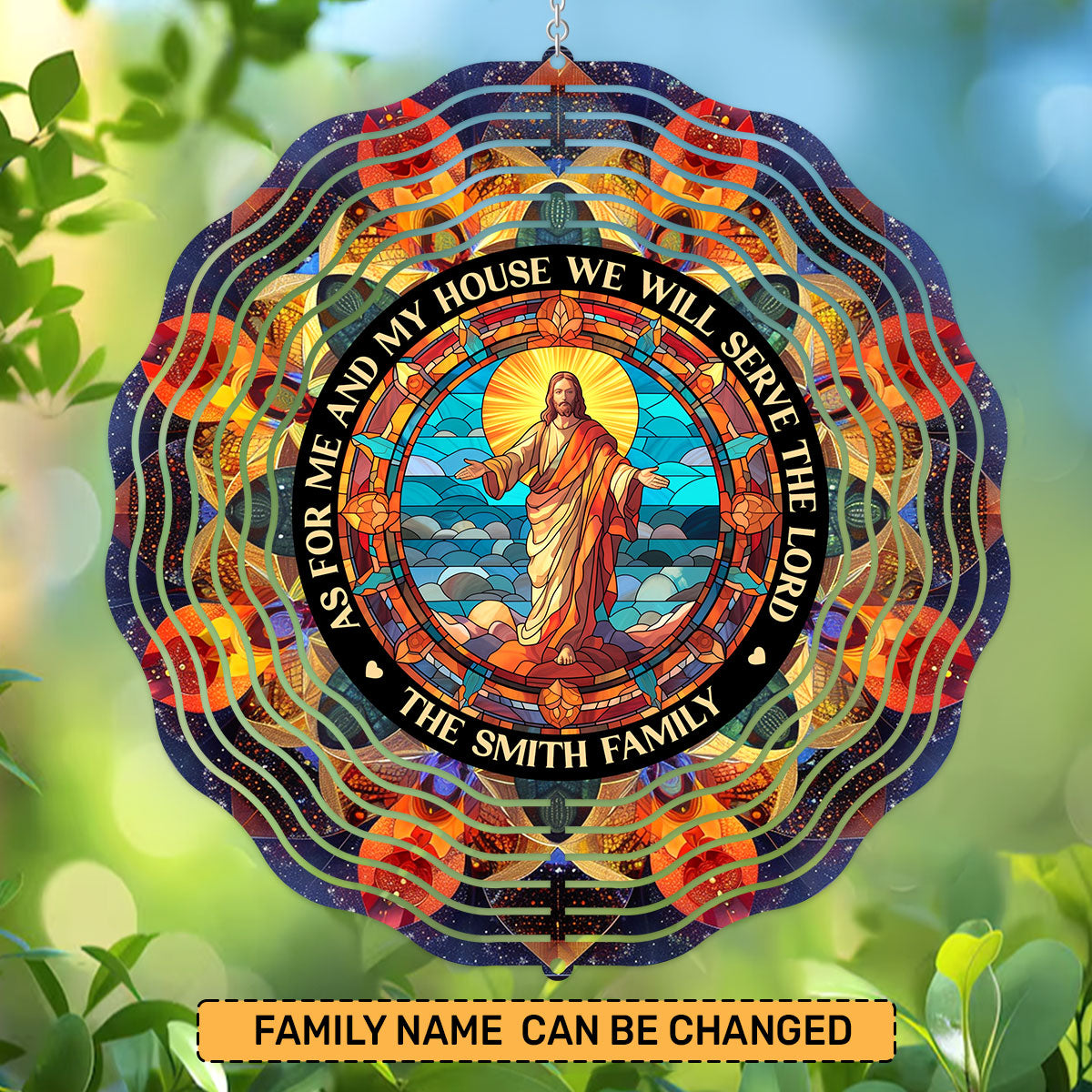 We Will Serve The Lord - Personalized Wind Spinners