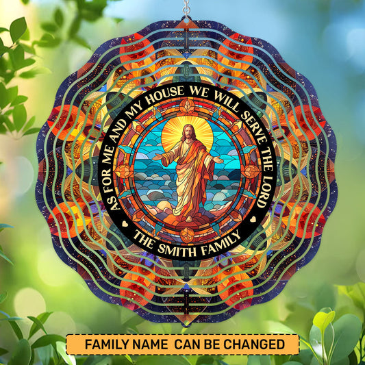 We Will Serve The Lord - Personalized Wind Spinners